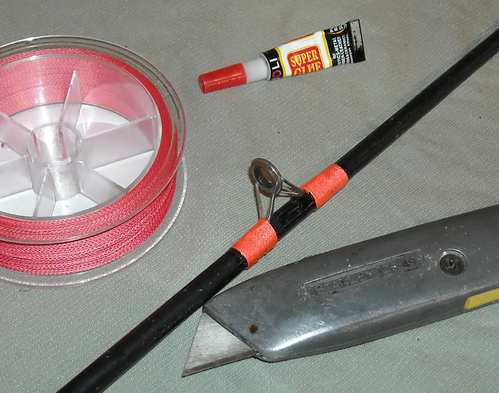 how to wrap a fishing pole
